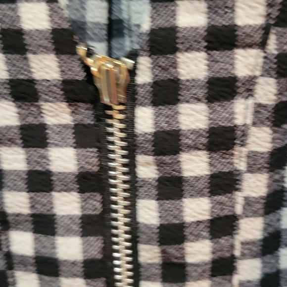 NY COLLECTION tank top black and white plaid top size xl women's sleeveless - Picture 5 of 5